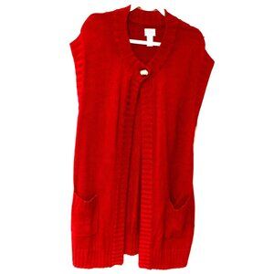 Bamboo Long Sweater Coat Duster Kimono‎ Cardigan Women's XL Chico's 3 Burgundy